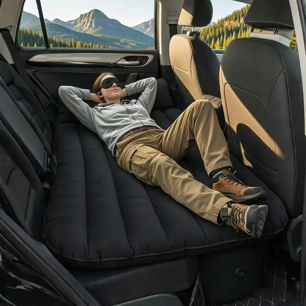 INFLATABLE MATTRESS BED FOR CAR 2IN1 PILLOW PUMP COVER Manufacturer code materac samochodowy nadmuchiwany
