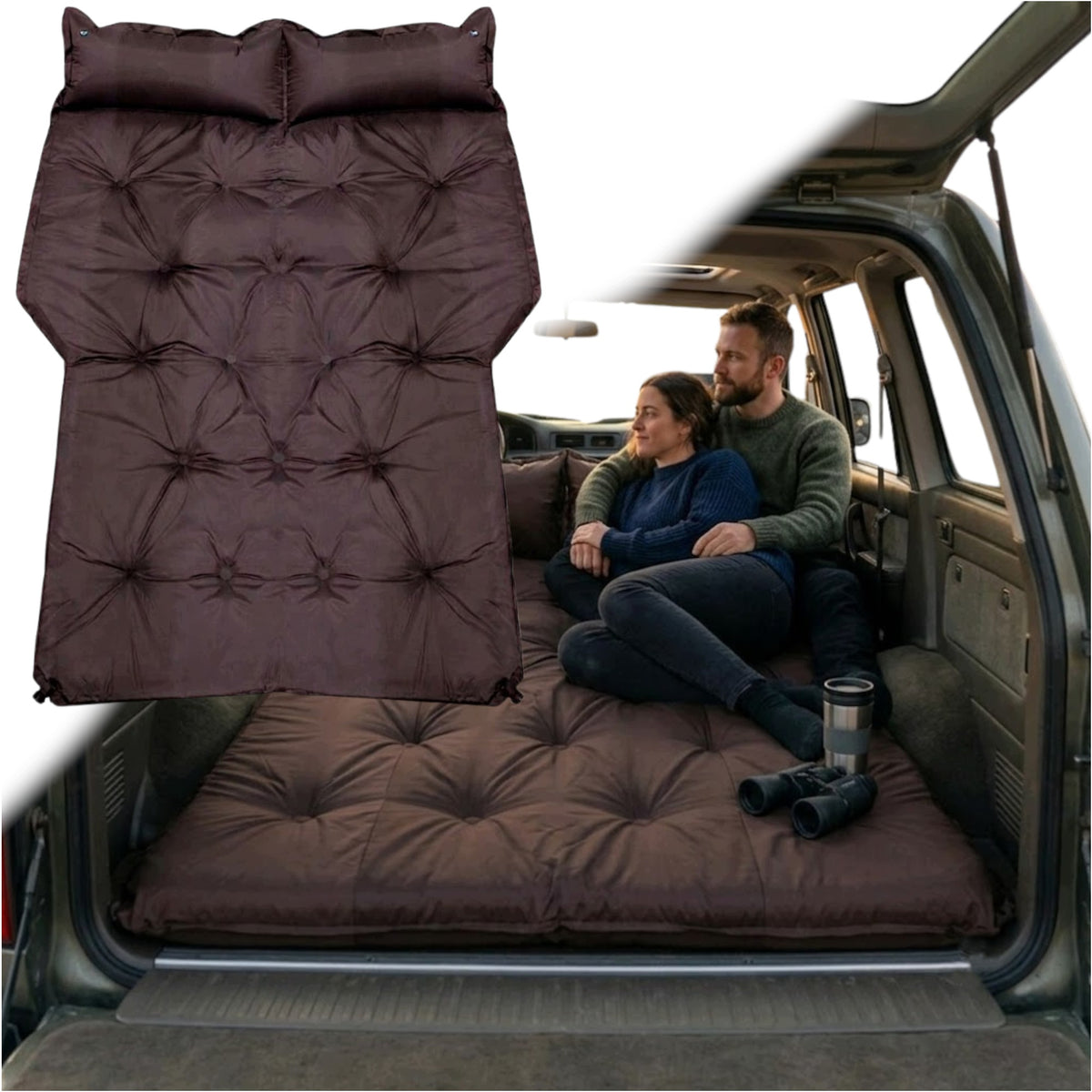 INFLATABLE MATTRESS Car Bed with DOUBLE PILLOWS