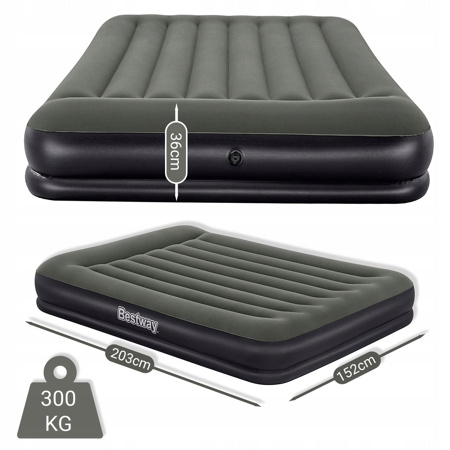 INFLATABLE MATTRESS DOUBLE SLEEPING BED 203x152CM TRITECH BESTWAY 67699 Brand Bestway