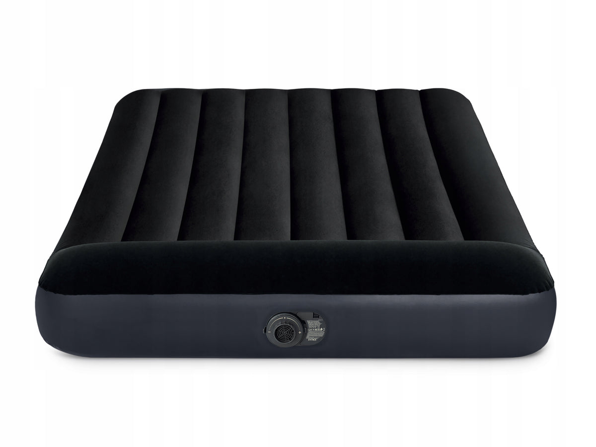 INFLATABLE MATTRESS with pump 230V VELOUR DOUBLE BED INTEX 64150ND Color black
