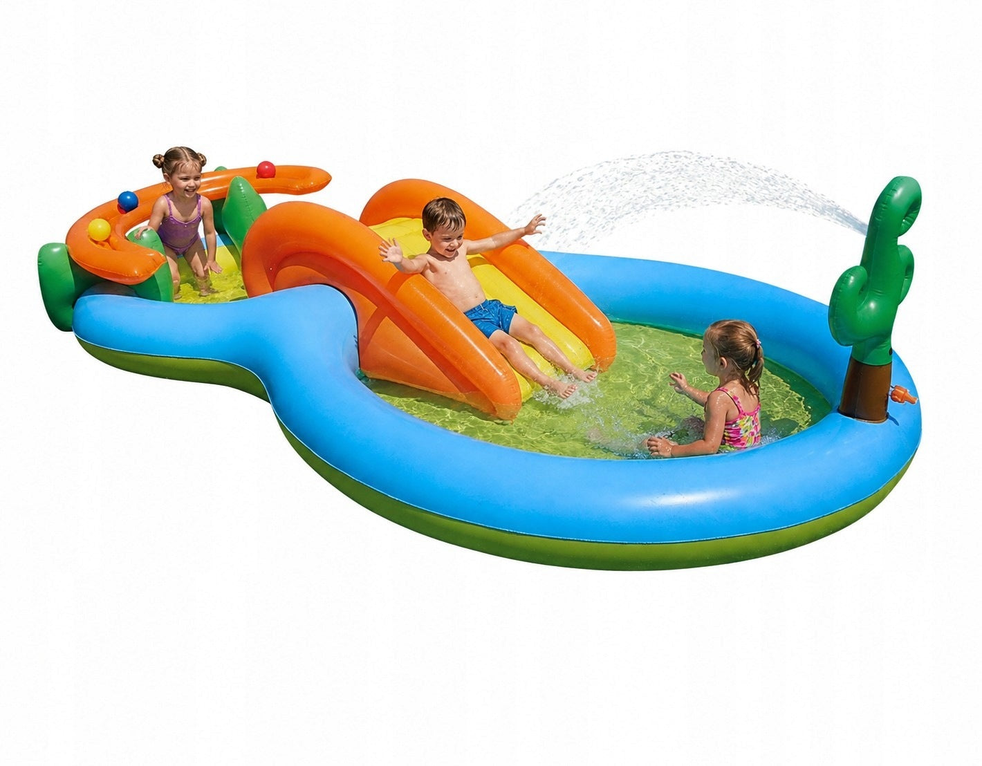 INFLATABLE POOL FOR CHILDREN SLIDE Brand KidLand