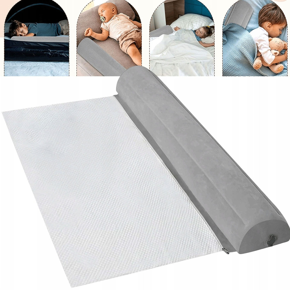 INFLATABLE SAFETY BARRIER FOR BABY TRAVEL BED LIGHTWEIGHT