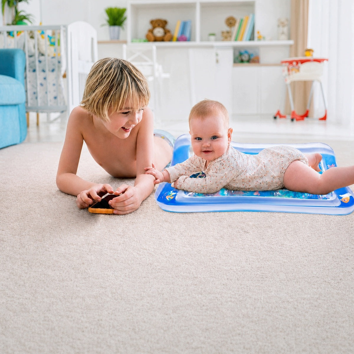 INFLATABLE SENSORY WATER MAT FOR INFANTS CHILDREN OCEAN Kid's age 3+ months