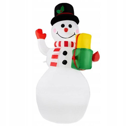 INFLATABLE SNOWMAN PUMPED GLOWING + LED PROJECTOR Manufacturer code BD-155CM/PREZENT