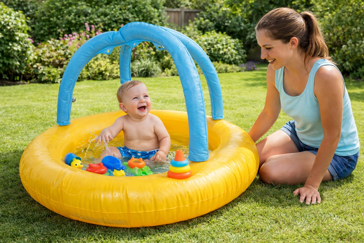 INFLATABLE SWIMMING POOL FOR BABIES paddling pool oval 100x85x65 cm Yellow Manufacturer code 789456654