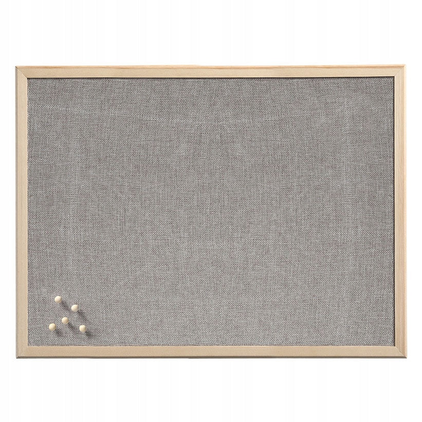 INFORMATION BOARD linen GREY 40x60 cm ZELLER elegant designer