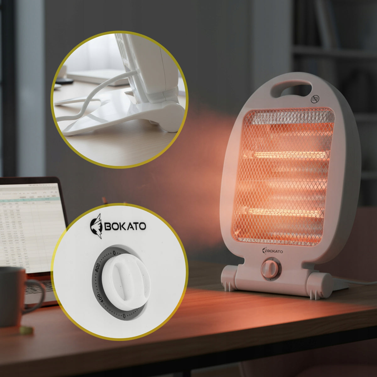INFRARED ELECTRIC QUARTZ HEATER 400W/800W HALOGEN FARELKA Packaging status original