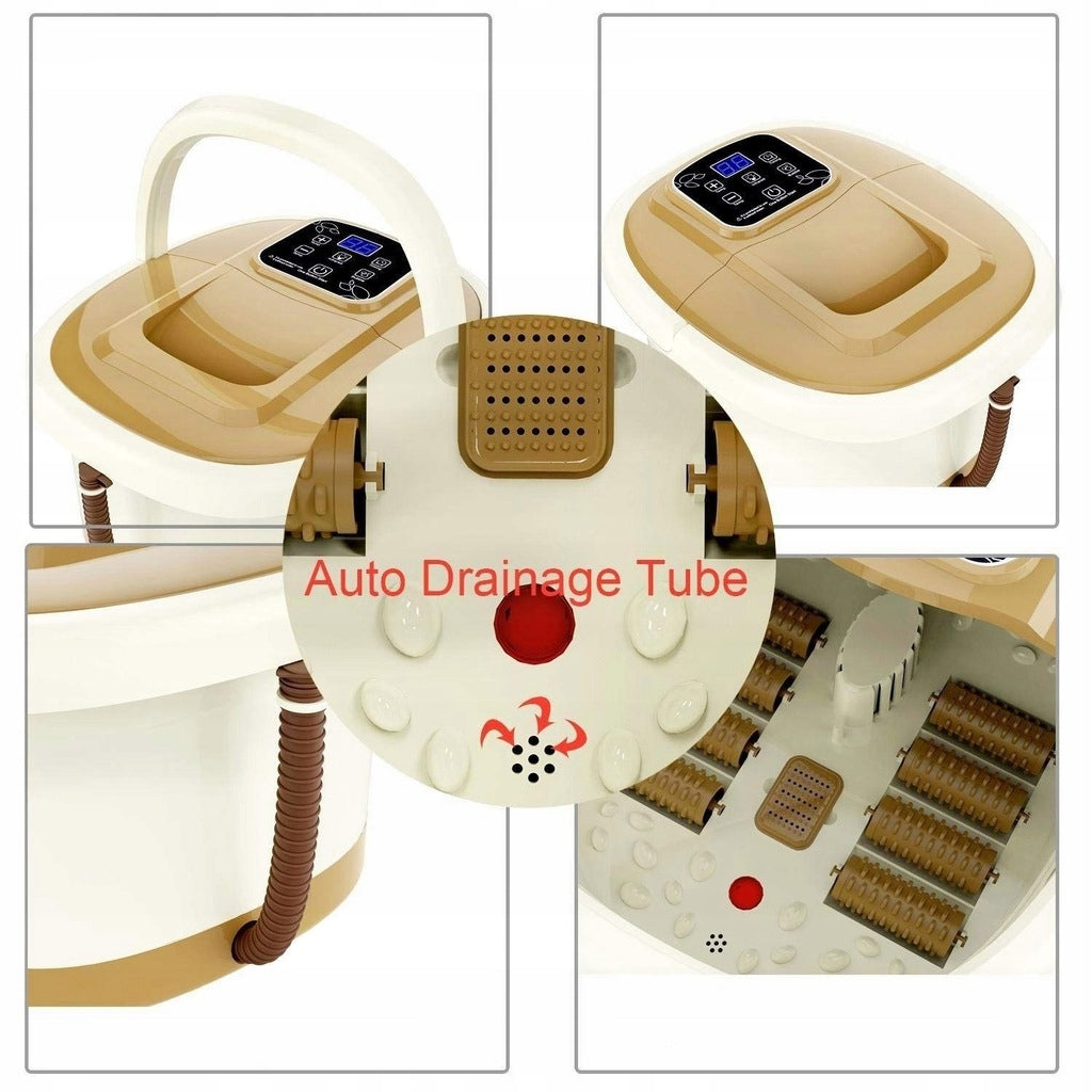 INFRARED FOOT WATER MASSAGER 500W LCD 8ROLLS Color brown