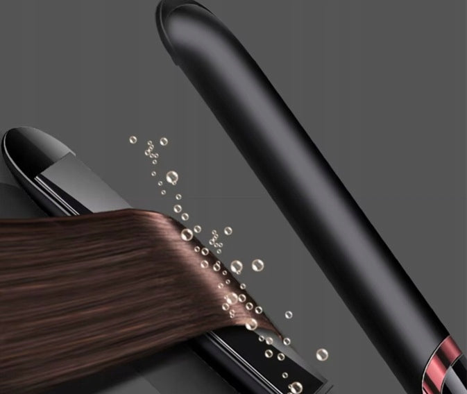 INFRARED HAIR STRAIGHTENER CERAMIC IONIZATION CURLS HAIR 2in1 Packaging status original