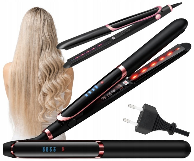 INFRARED HAIR STRAIGHTENER CERAMIC IONIZATION CURLS HAIR 2in1