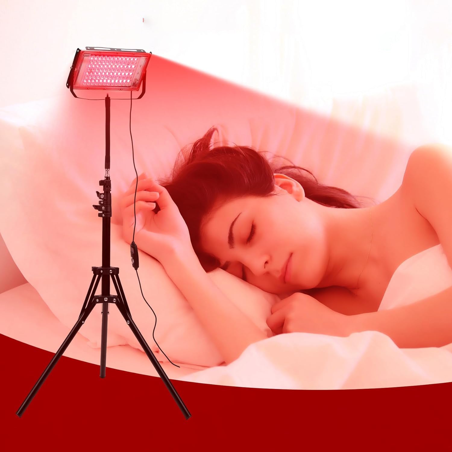 INFRARED LED LAMP 96LED 660NM 850NM TRIPOD ADJUSTABLE TIMER 5 30MIN Medical device type accessories for a medical device or a product without an intended medical purpose