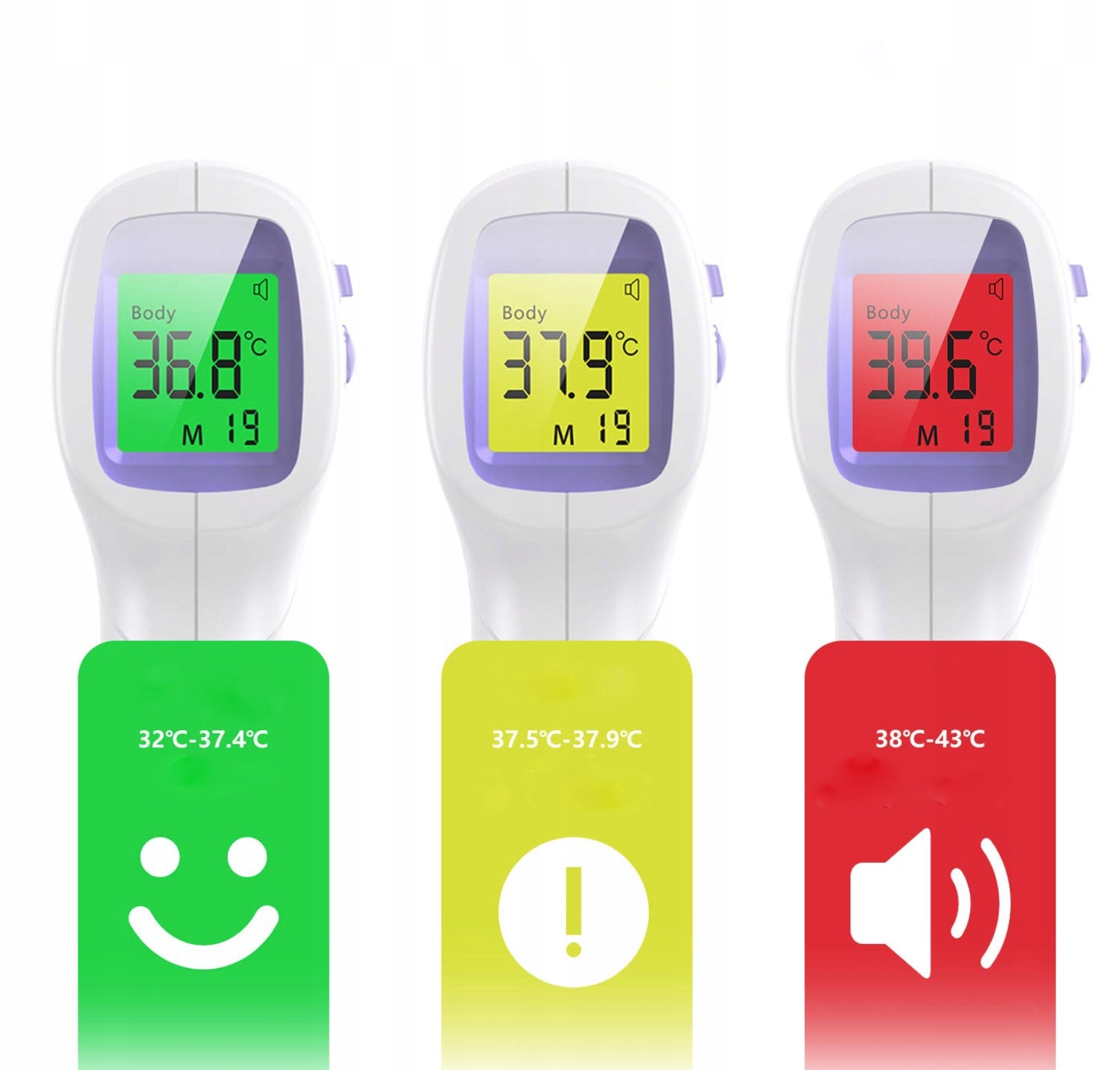 INFRARED NON-CONTACT THERMOMETER LCD ELECTRONIC DIGITAL CERTIFICATE Medical device no