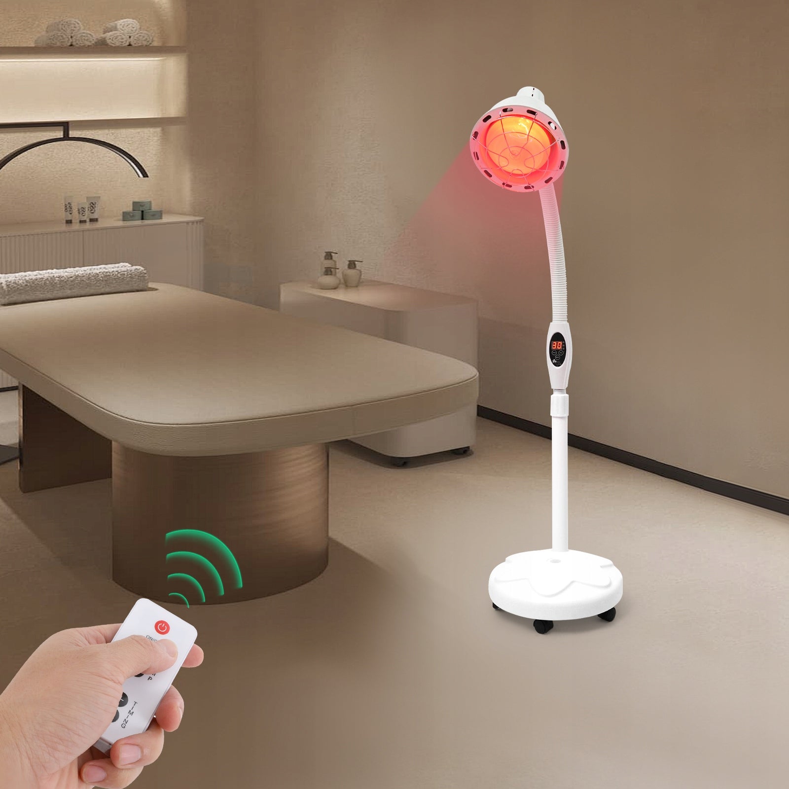 INFRARED TREATMENT LAMP RED LIGHT THERAPEUTIC LED FOR BODY 275W REMOTE Medical device no