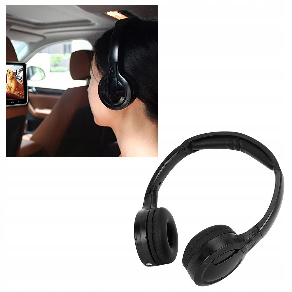 INFRARED WIRELESS HEADPHONES DUAL CHANNEL AUDIO DVD CAR