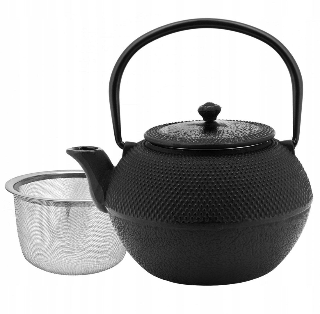 INFUSER CAST IRON TEAPOT JUG WITH TEA STRAINER HERBS 5 CUPS Packaging status original