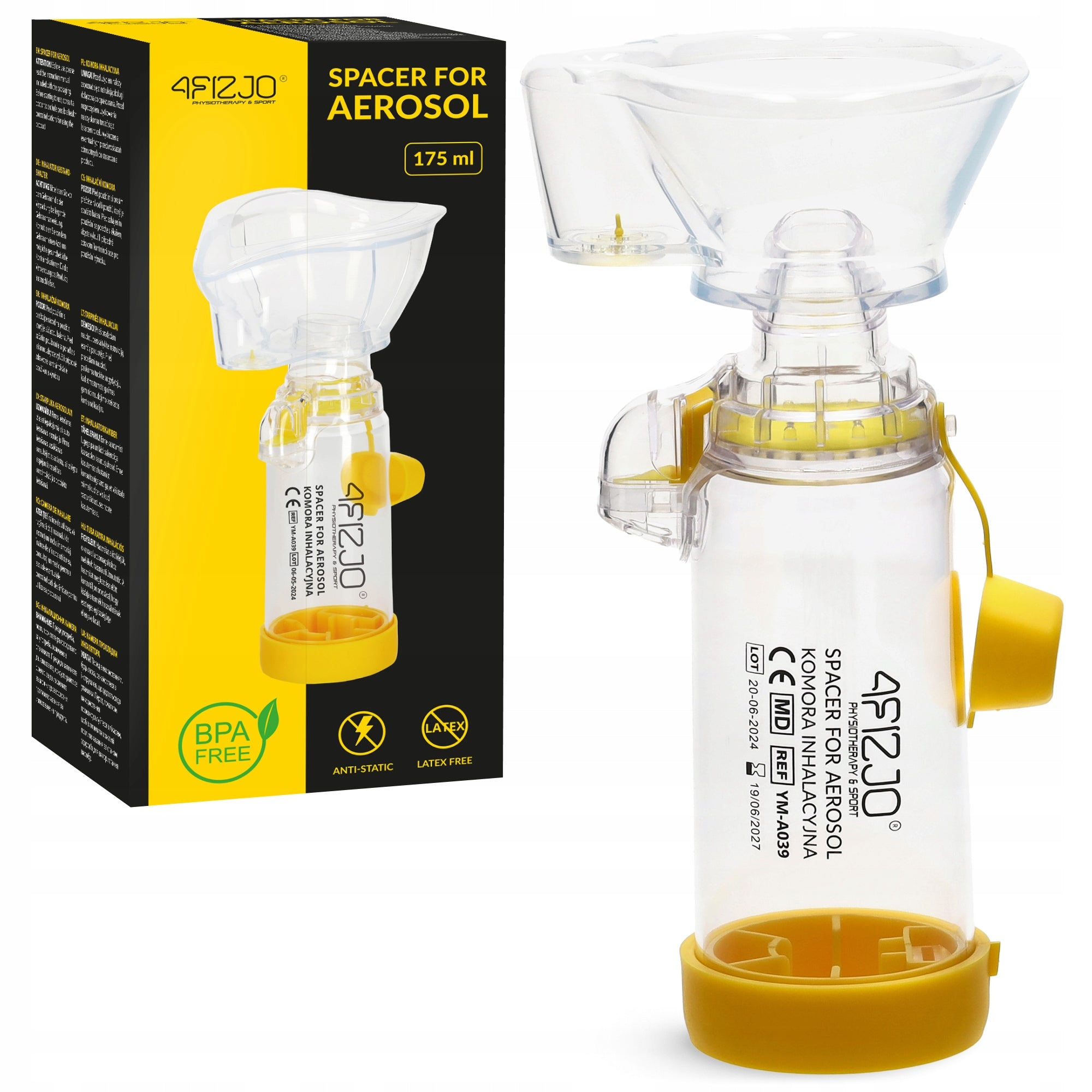 INHALATION CHAMBER FOR CHILDREN AND ADULTS INHALATION TUBE TWO MASKS