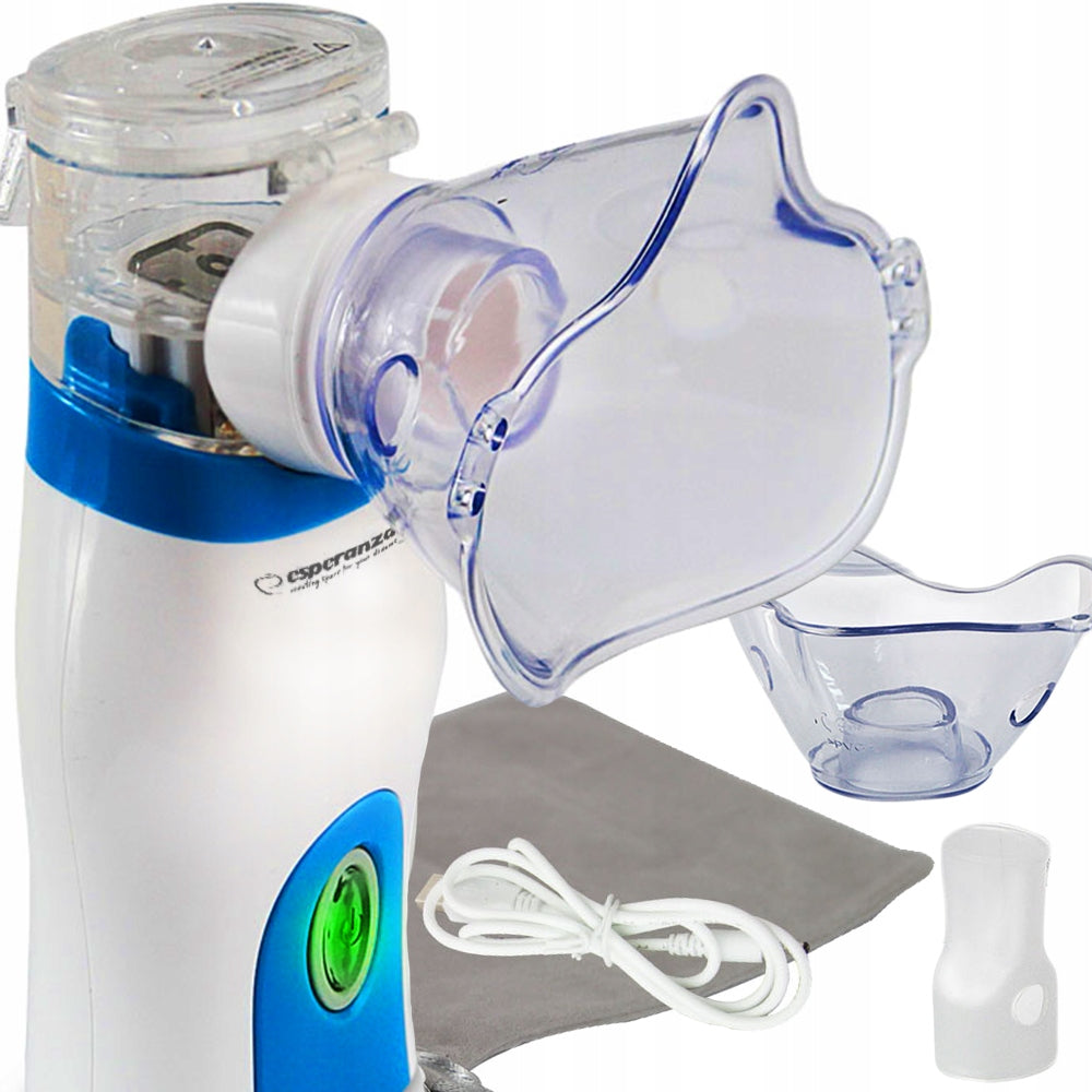 INHALER PORTABLE MESH NEBULIZER QUIET + Masks + Case