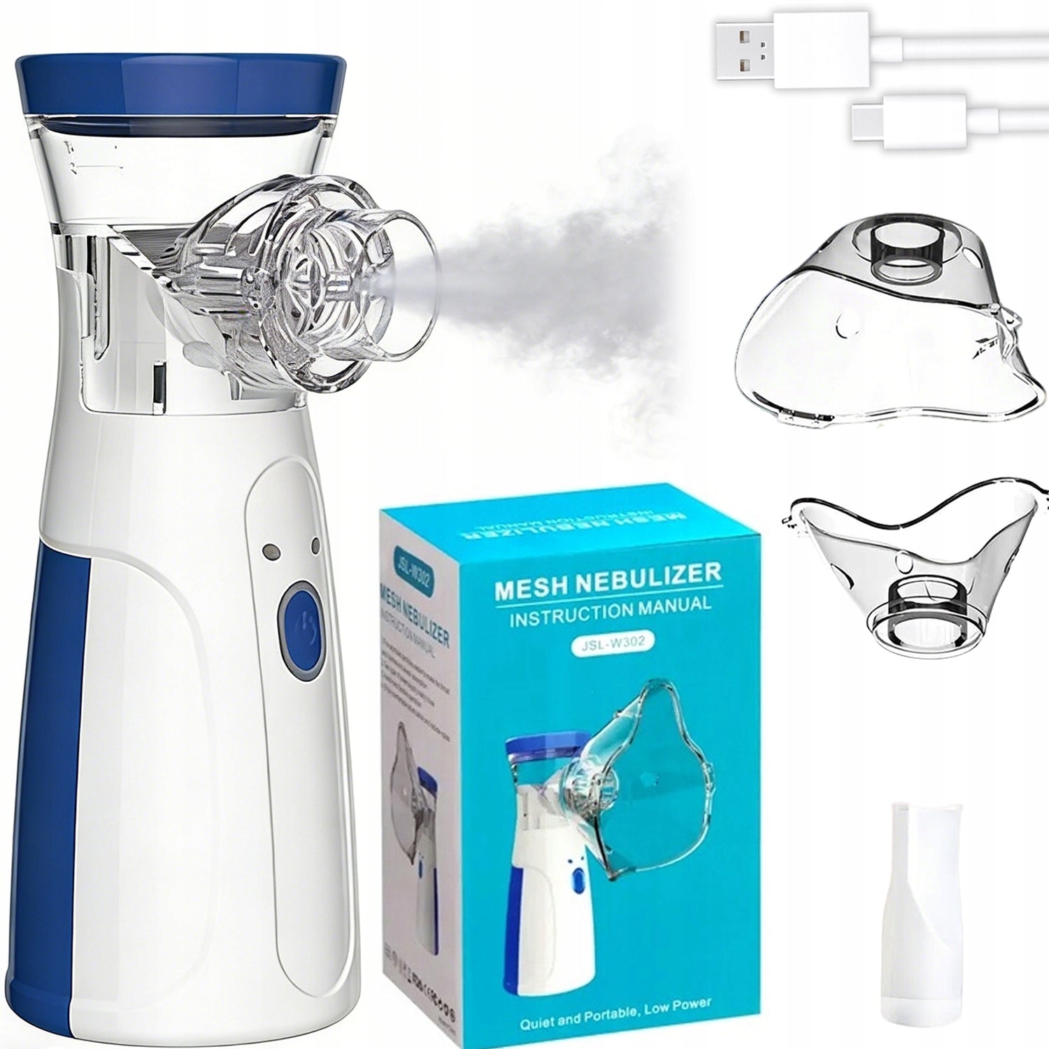 INHALER ULTRASONIC NEBULIZER PORTABLE FOR CHILDREN ADULT USB