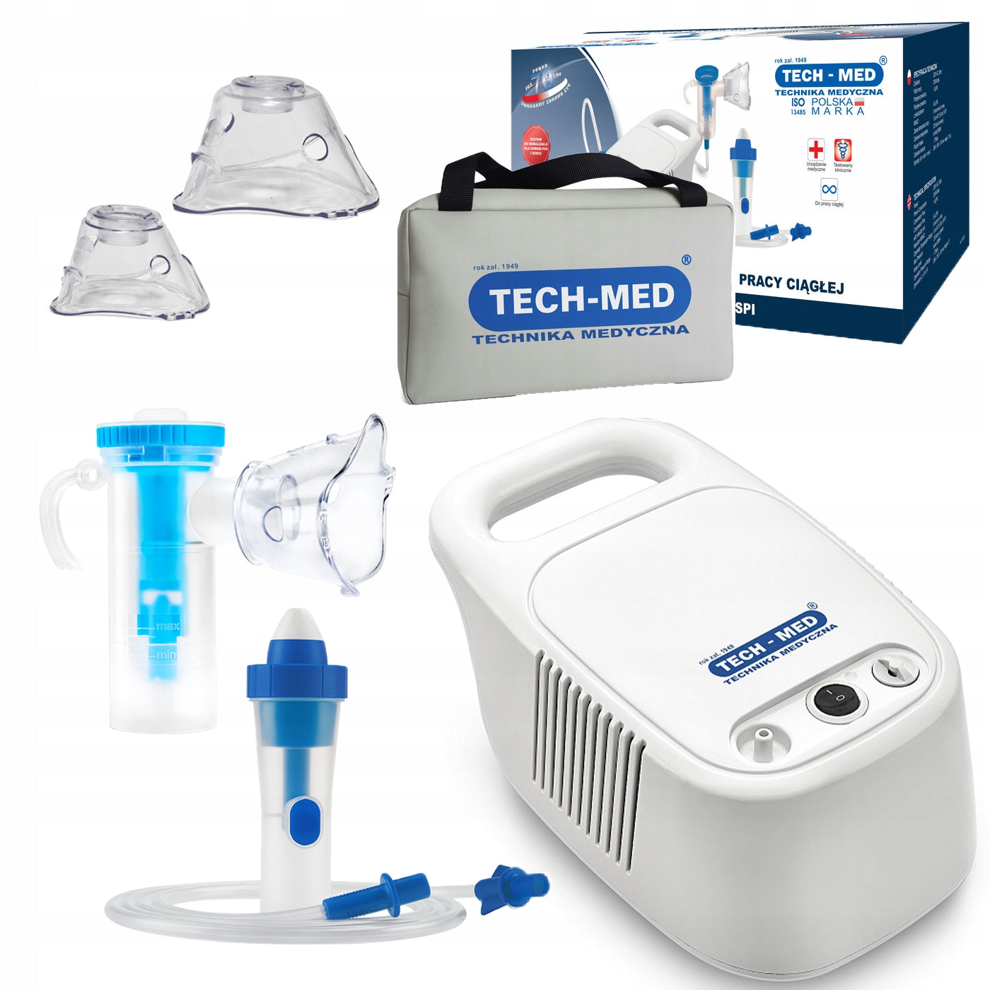 INHALER nebulizer for adult children + IRRIGATOR for sinuses TECH-MED