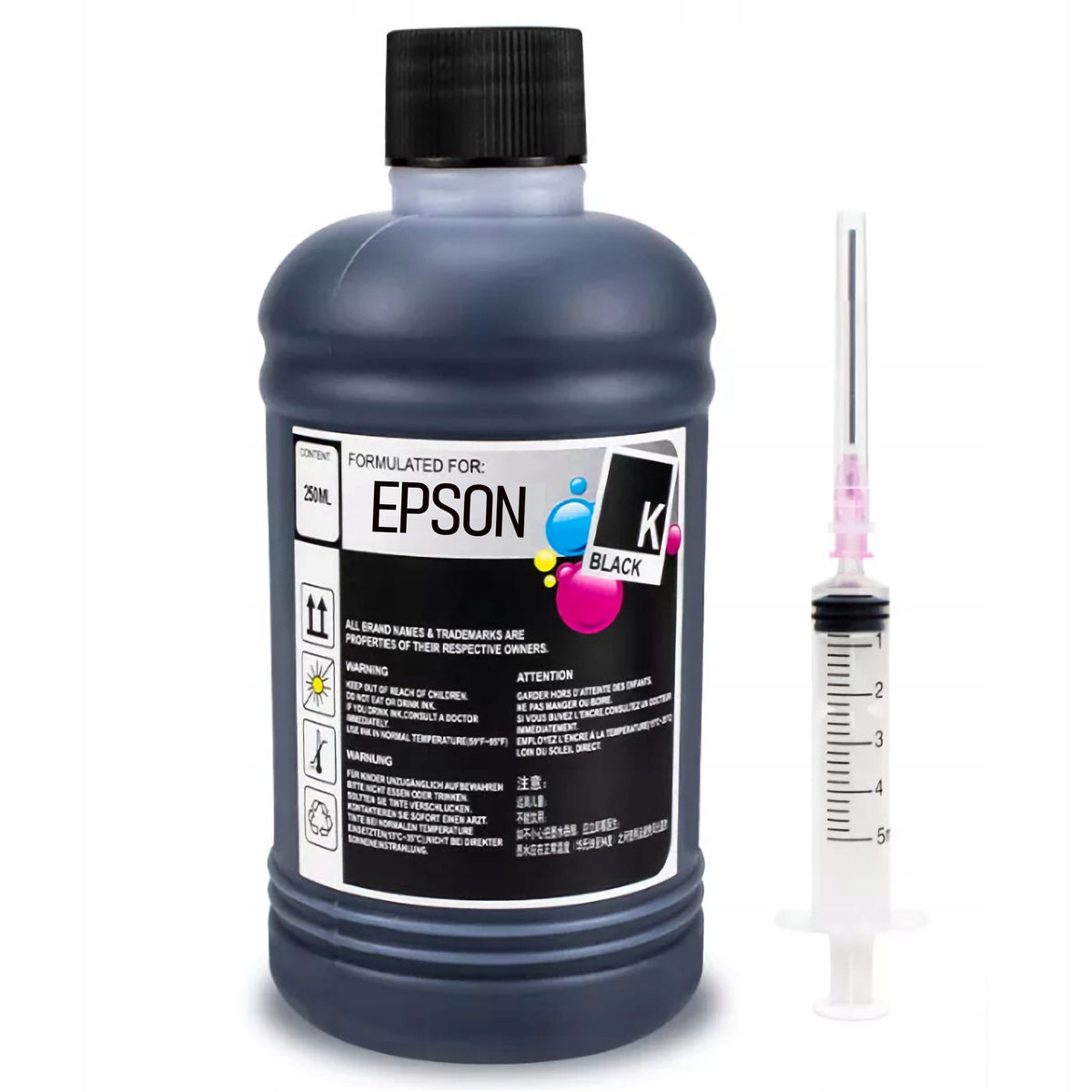 INK 250 ml BK FOR EPSON ECOTANK INKTANK PRINTERS + ACCESSORIES