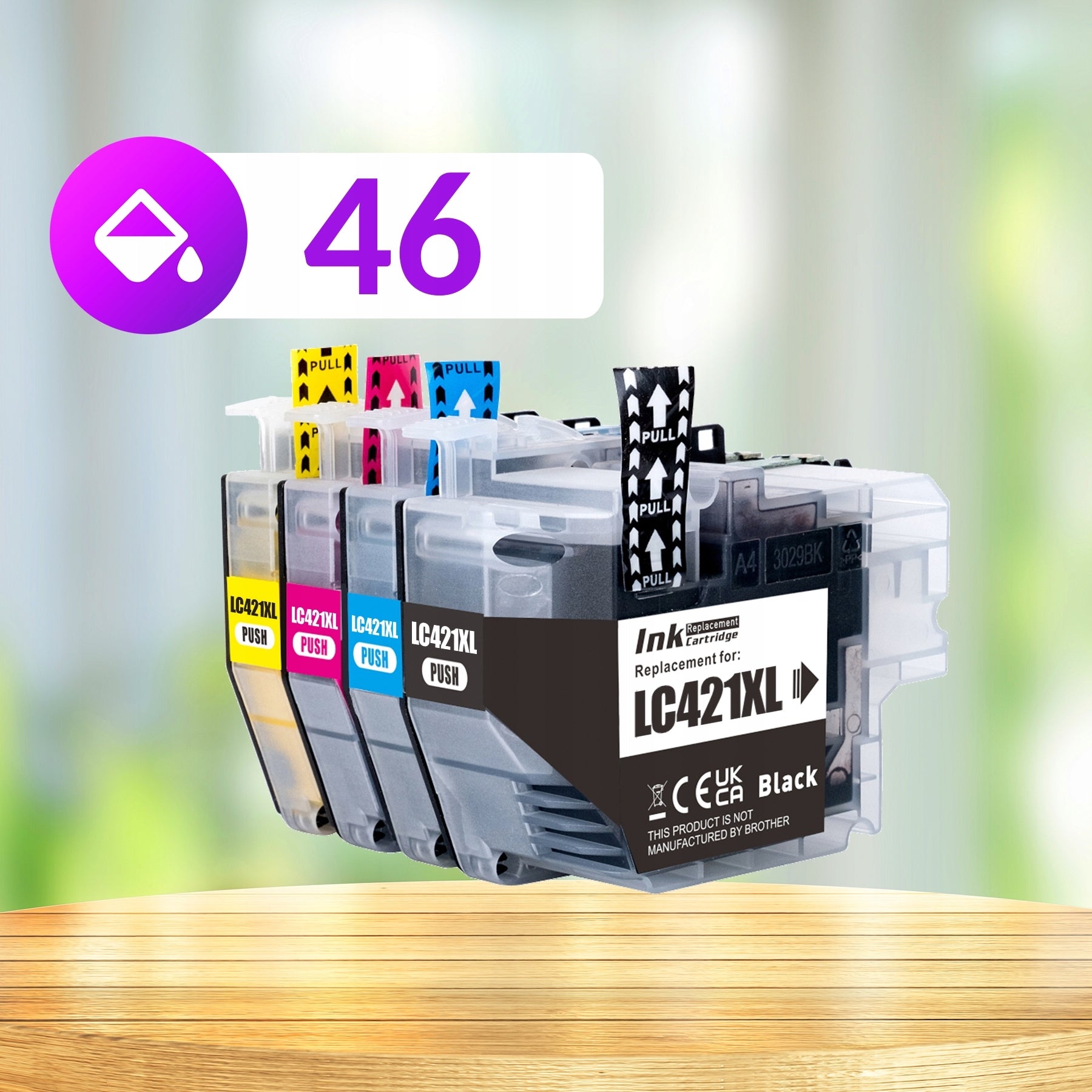 INK CARTRIDGES FOR BROTHER DCP-J1050DW DCP-J1140DW MFC-J1010DW LC421 XL Packaging status original