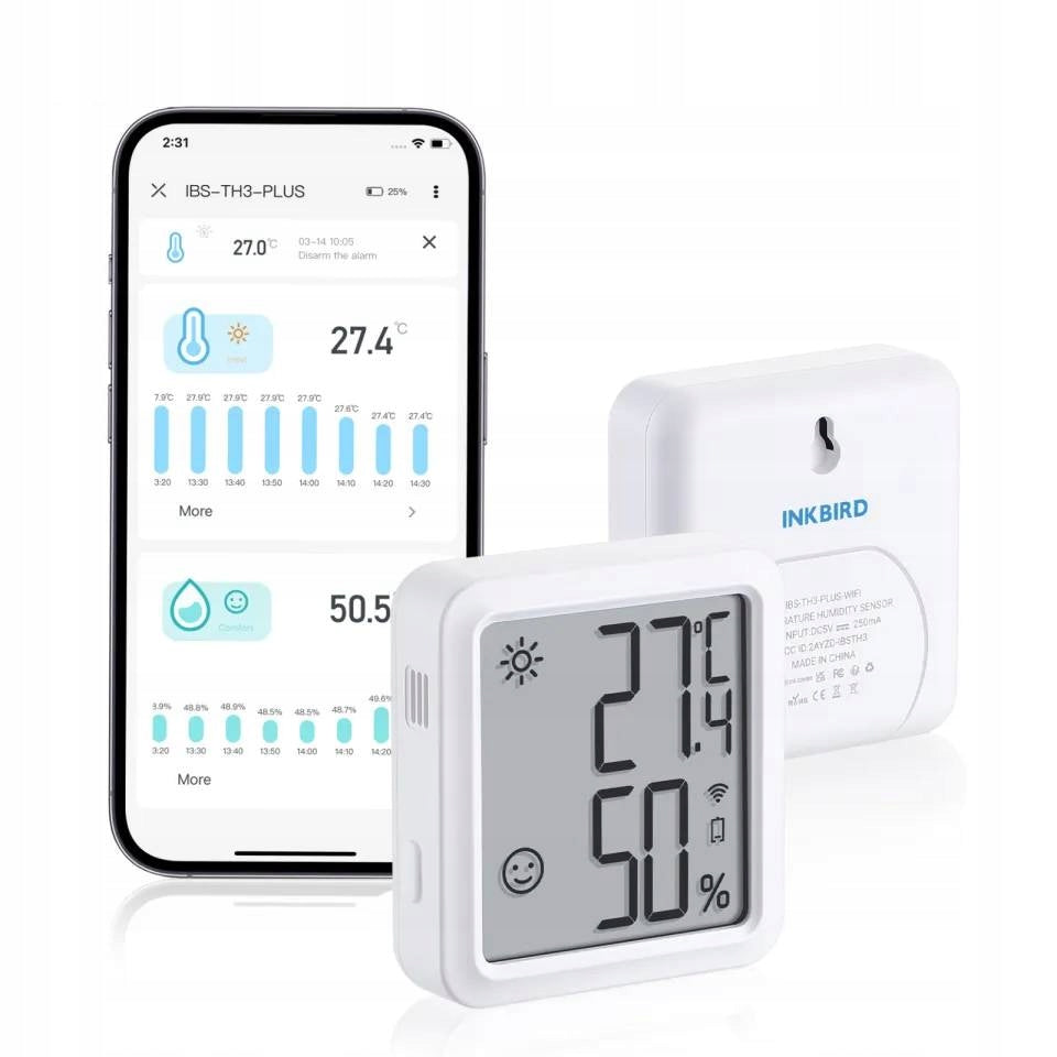 INKBIRD IBS-TH3-PLUS-WIFI Digital Hygrometer Thermometer Monitor