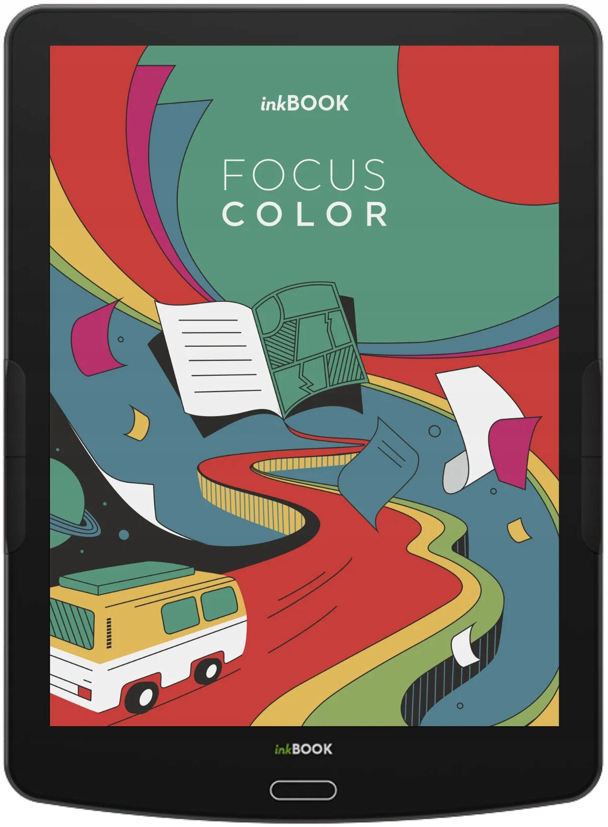 INKBOOK Focus Color 7.8" E-book Reader, Backlit Screen, Black Functions text-to-speech touchscreen memory card support DRM support screen backlight web browser E-Ink display