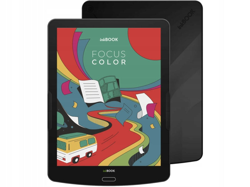 INKBOOK Focus Color 7.8" E-book Reader, Backlit Screen, Black