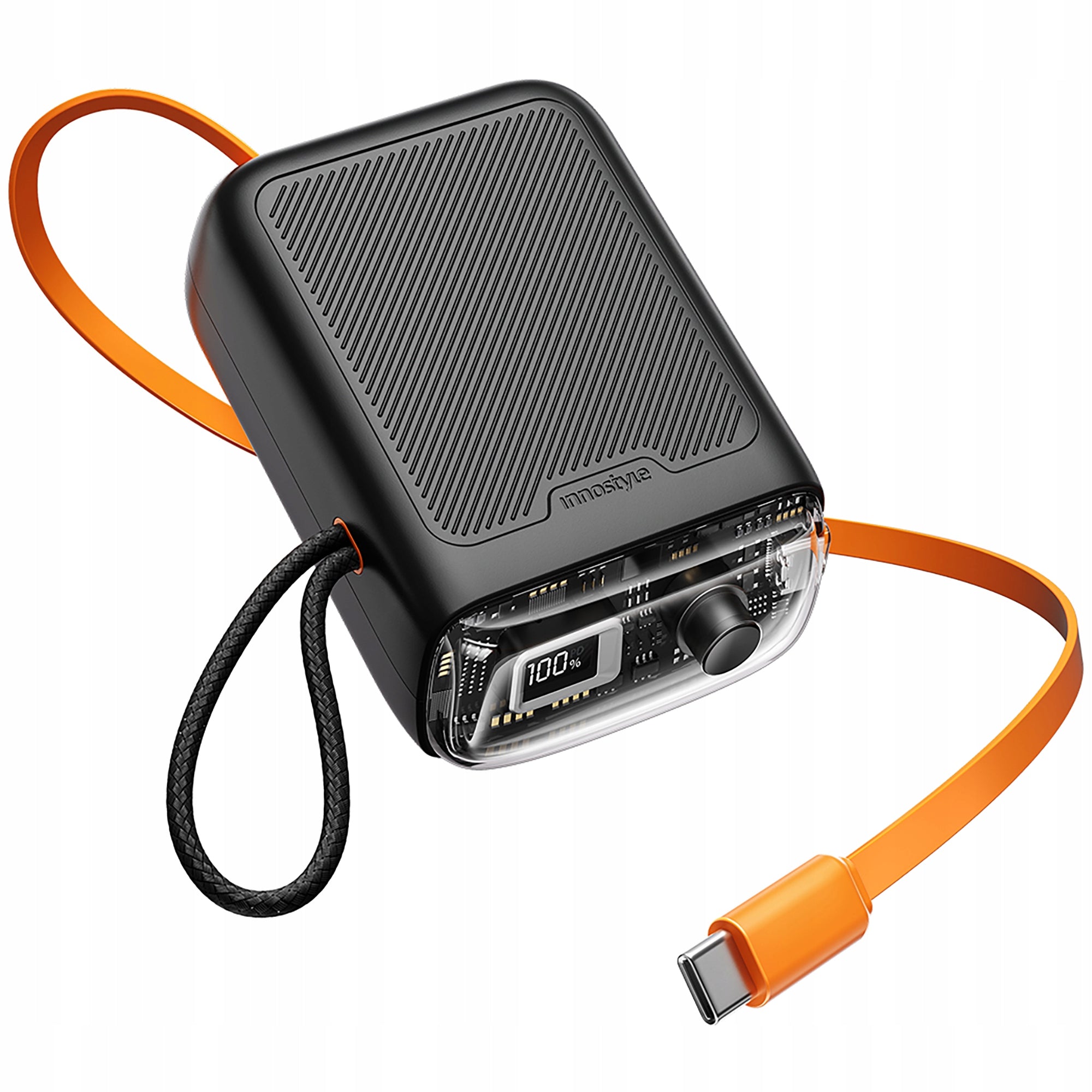 INNOSTYLE MINI POWERBANK 10000MAH 2X USB-C TYPE C 33W EXPANDABLE USB-C CABLE