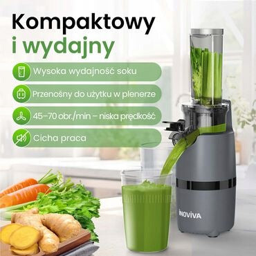INOVIVA Inoviva KBMJ-S01-G slow juicer, 100 W, grey Manufacturer code 0001