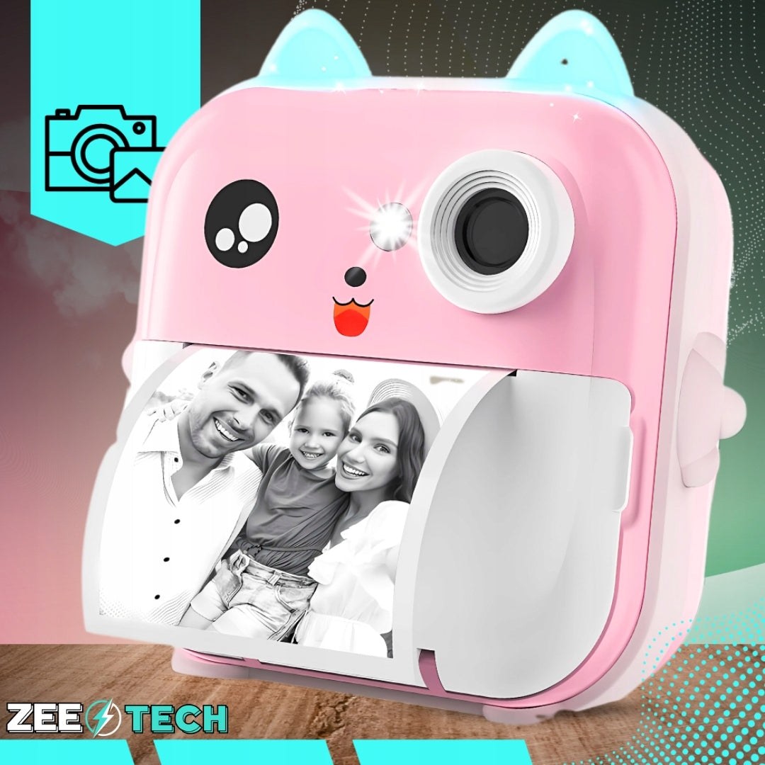 INSTANT CAMERA FOR CHILDREN PRINT MINI PRINTER + 11 ROLLS + STICKERS Packaging status original