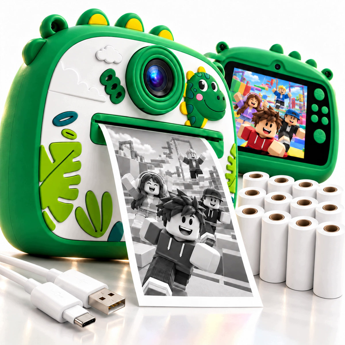 INSTANT CAMERA FOR CHILDREN PRINT MINI THERMAL PRINTER AND 12 ROLLS Packaging status original