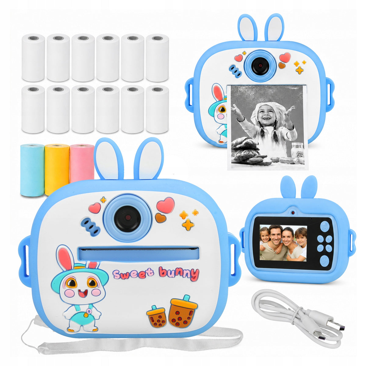 INSTANT CAMERA FOR KIDS Mini Printer Camera Game MP3 + 15 Rolls Brand Stator