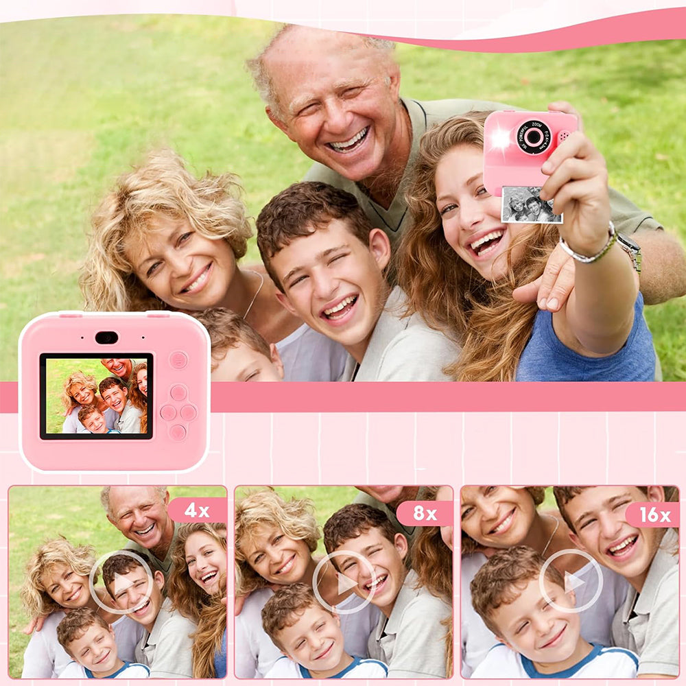INSTANT CAMERA PRINTER 1080P 32GB 16X SELFIE KIDS Product depth 5.2 cm