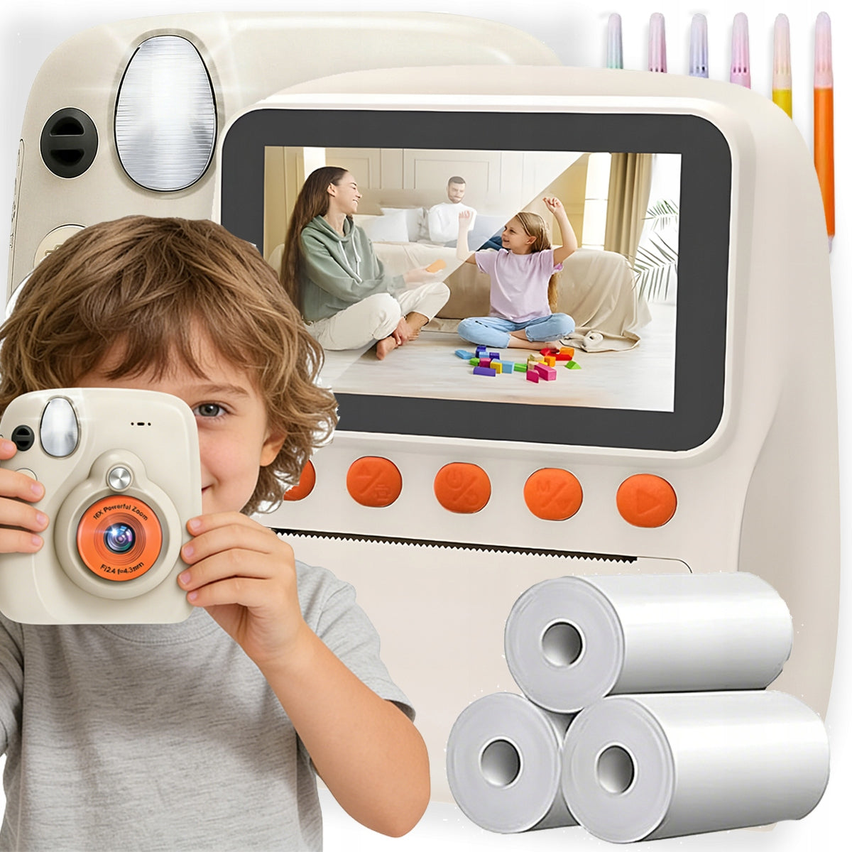 INSTANT DIGITAL CAMERA FOR CHILDREN THERMAL PRINTER