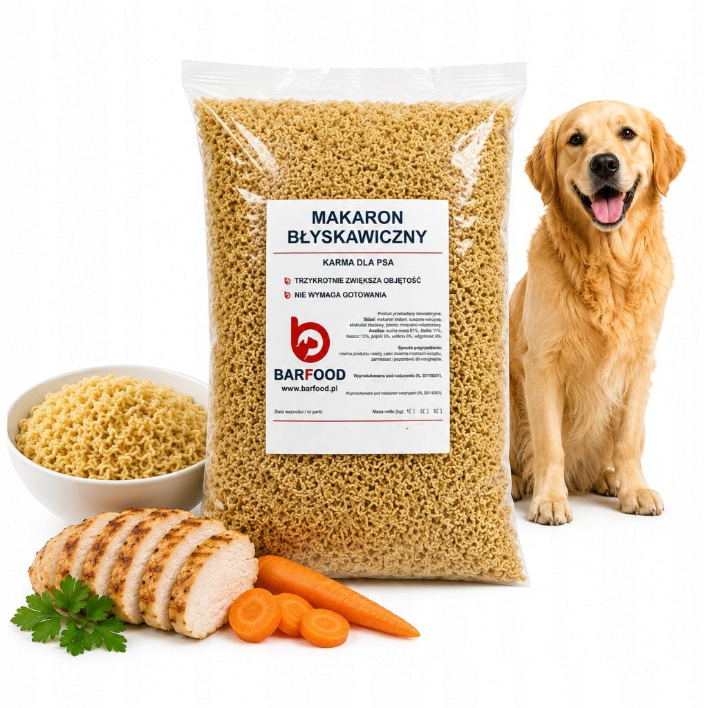 INSTANT PASTA FOR DOGS INSTANT dry food without additives - 5 KG