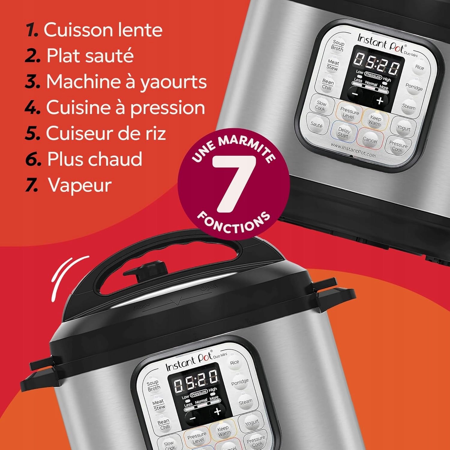 INSTANT POT DUO MINI MULTICOOKER PRESSURE COOKER 7in1 3L A175 Packaging status original