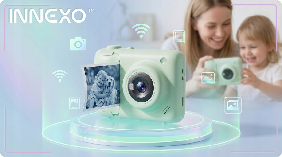 INSTANT camera for children touch color menu lamp PL WIFI Print Manufacturer code Aparat NATYCHMIASTOWY dla dzieci drukarka