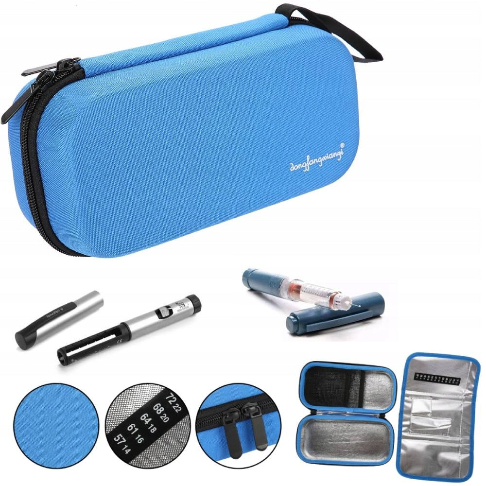 INSULIN CONTAINER CASE BLUE