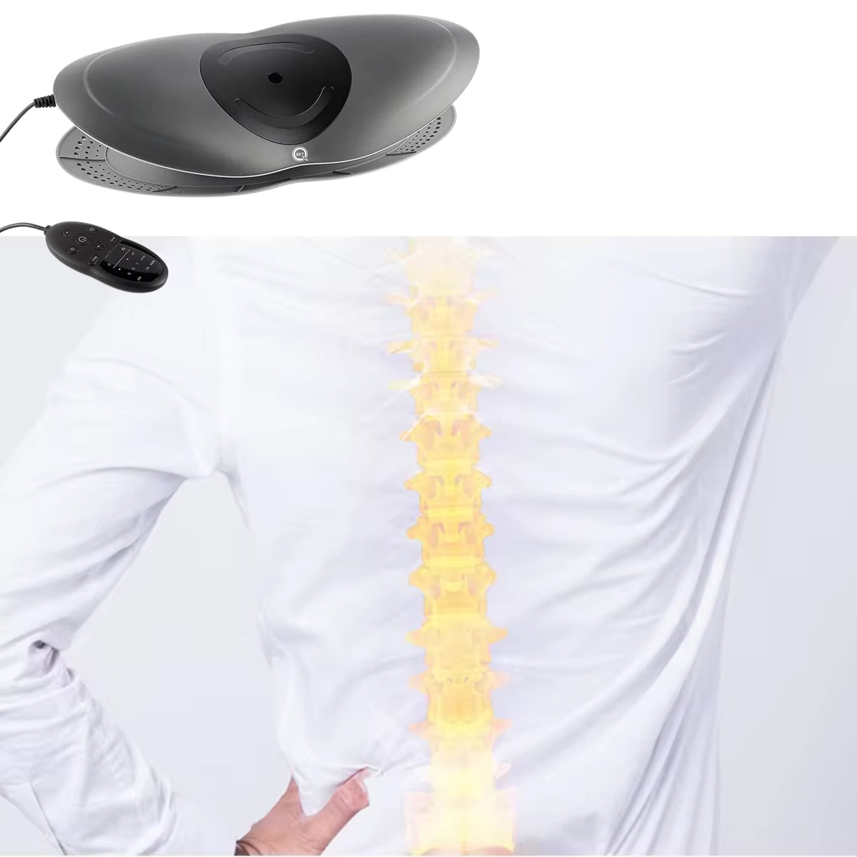 INTELLIGENT LUMBAGO SPINE MASSAGER SCIATICA HEATING VIBRATION Medical device no