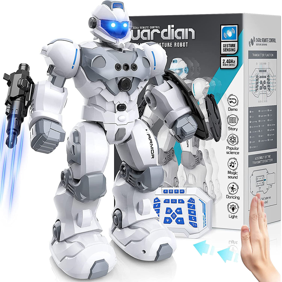 INTELLIGENT ROBOT RC REMOTE CONTROLLED GESTURE REMOTE CONTROL PROGRAMMING