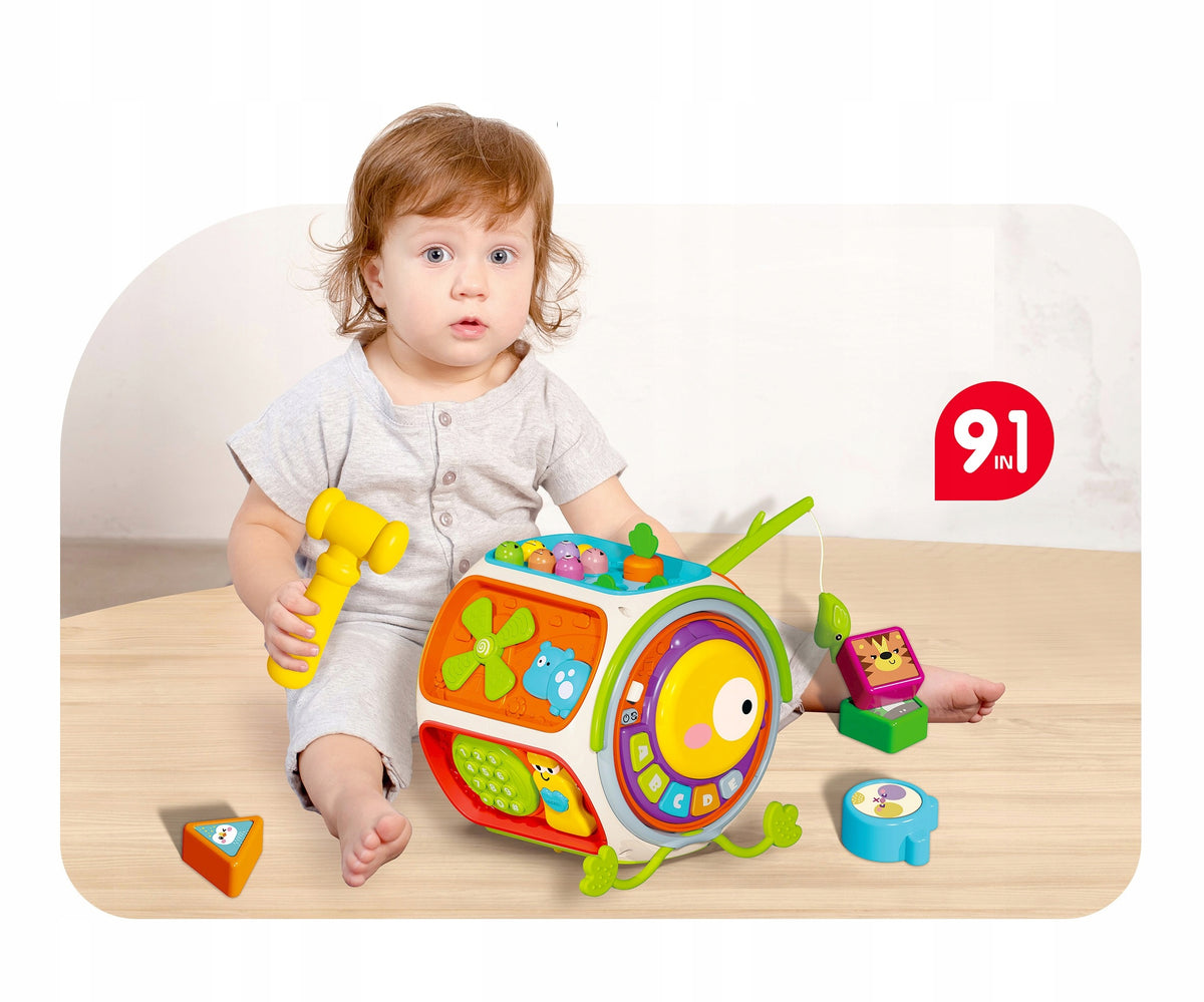 INTERACTIVE 9IN1 EDUCATIONAL CUBE FOR CHILDREN LIGHT SOUND TOY TODDLER Packaging status original