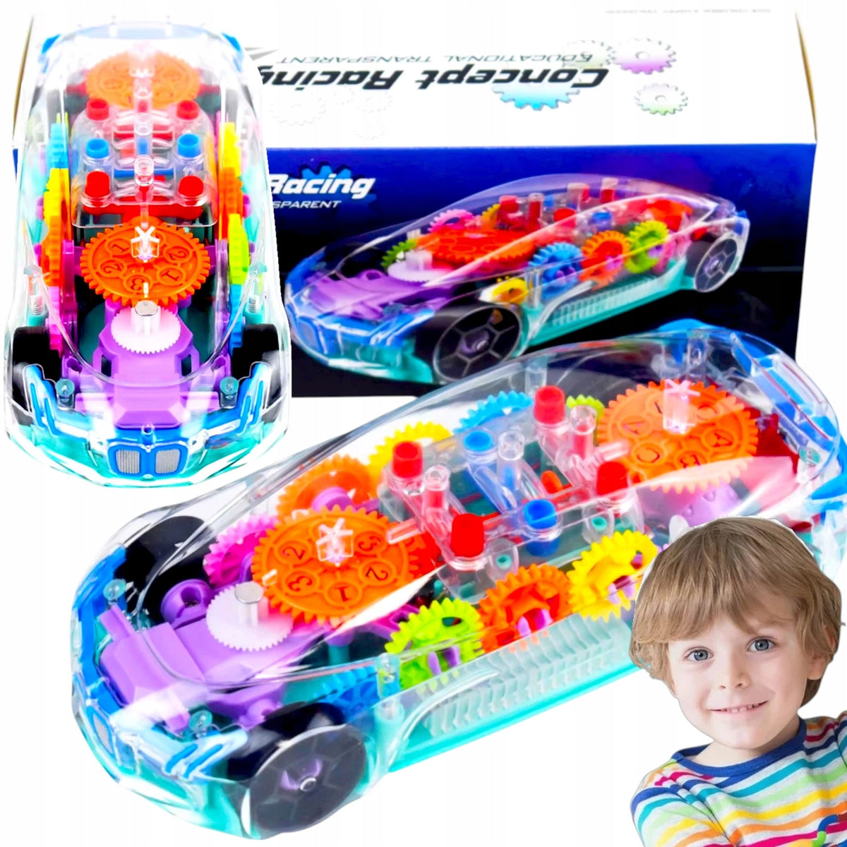 INTERACTIVE CAR LED AUTO FOR KIDS TOY RIDES GLOWING GAME SOUND Brand Toys