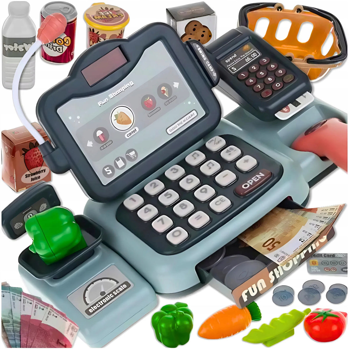 INTERACTIVE CASH REGISTER SHOP SOUND DISPLAY FOR CHILDREN GIFT EAN (GTIN) 5906186336917