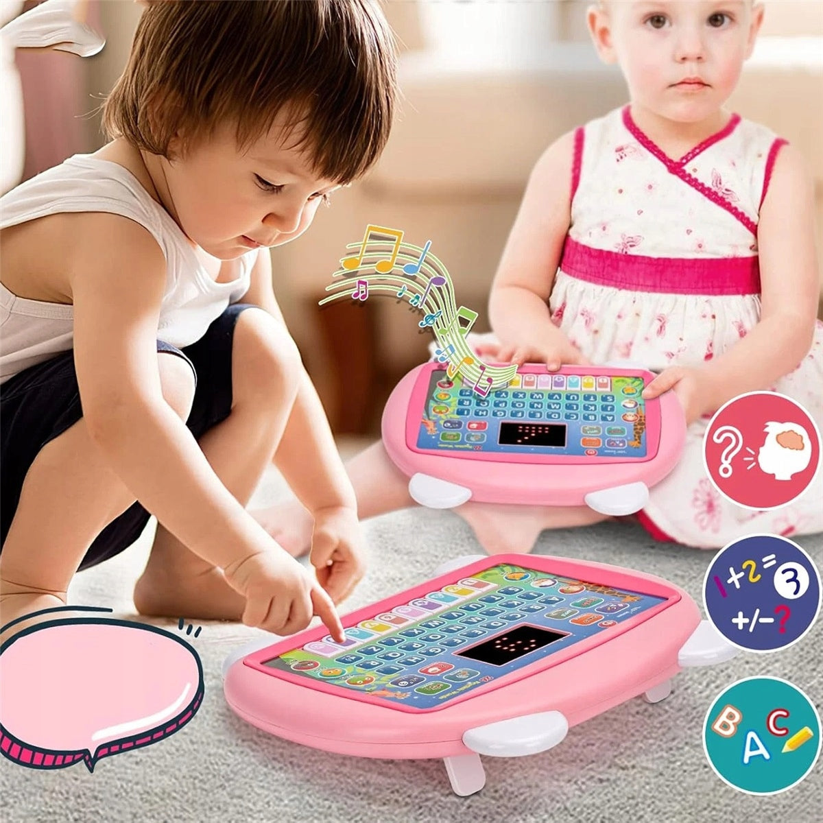 INTERACTIVE CHILDREN'S TABLET 8 MODES LEARNING LETTERS AND NUMBERS PINK Manufacturer code INTERAKTYWNY TABLET