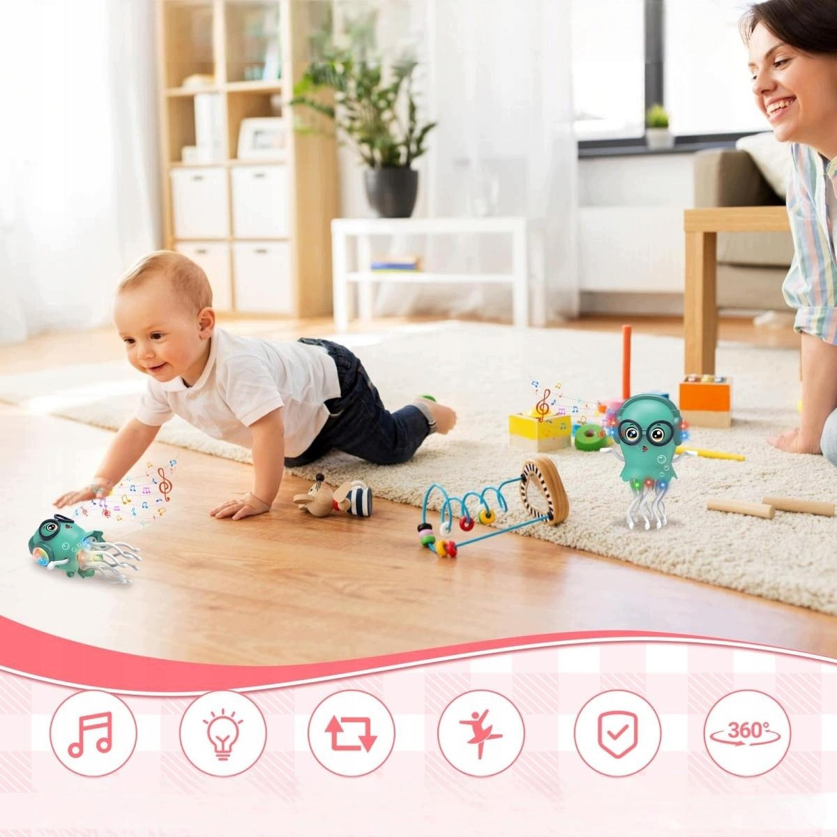 INTERACTIVE DANCING JELLYFISH OCTOPUS SQUID TOY DANCES GAME Brand no brand