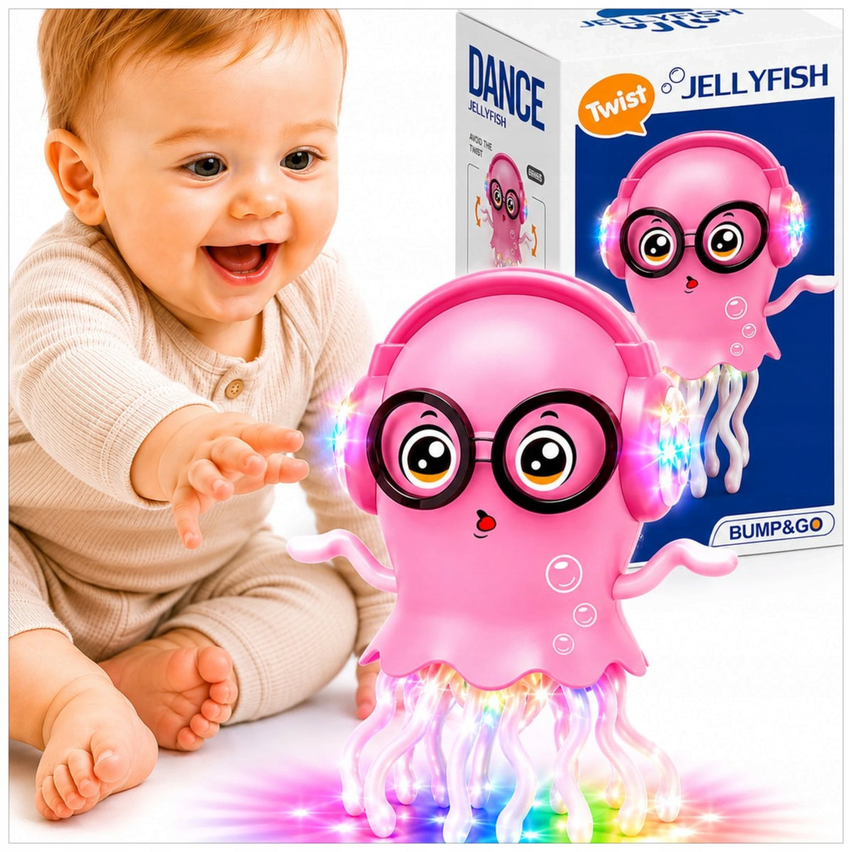INTERACTIVE DANCING JELLYFISH OCTOPUS SQUID TOY DANCES GAME Packaging status original