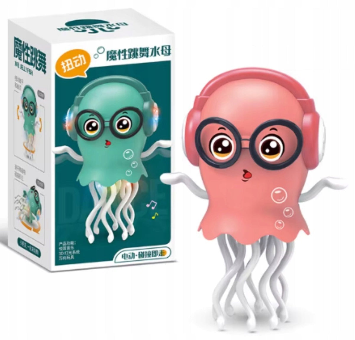 INTERACTIVE DANCING OCTOPUS GLOWING TOY Jellyfish - pink