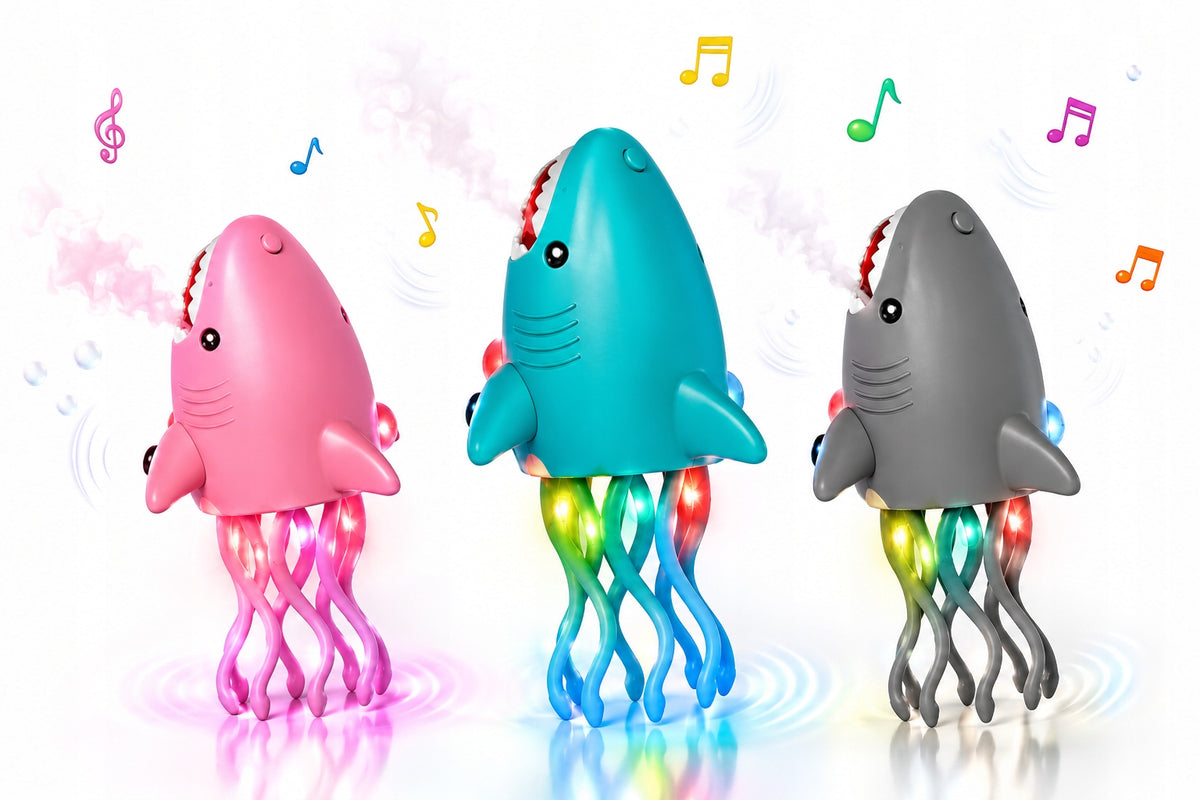 INTERACTIVE DANCING Shark Robot TOY DANCES and LED GAME Music