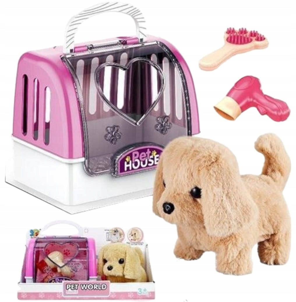 INTERACTIVE DOG IN THE COTTAGE WITH SOUND WALKS AND BARKS + ACCESSORIES Kid's age 3+ years